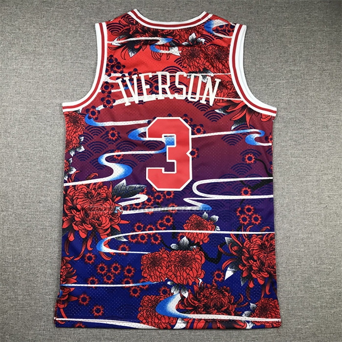 Maglia Philadelphia 76ers Allen Iverson #3 Mitchell & Ness Lunar New Year Rosso